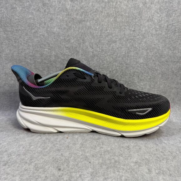 Hoka One One Shoes Mens Size 10.5 D Clifton 9 Black Running Sneaker 1127895 BAAB - Picture 7 of 9